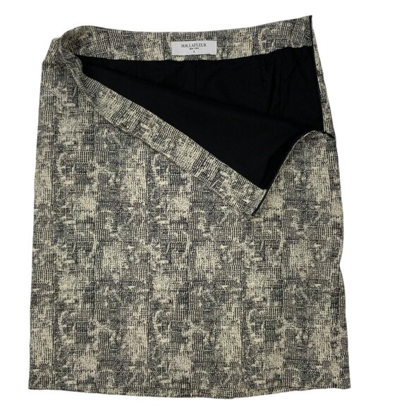 MM. LaFleur The Noho Skirt 4 Krackle Black Mini Tailored Pencil Quiet Luxury - Picture 3 of 11